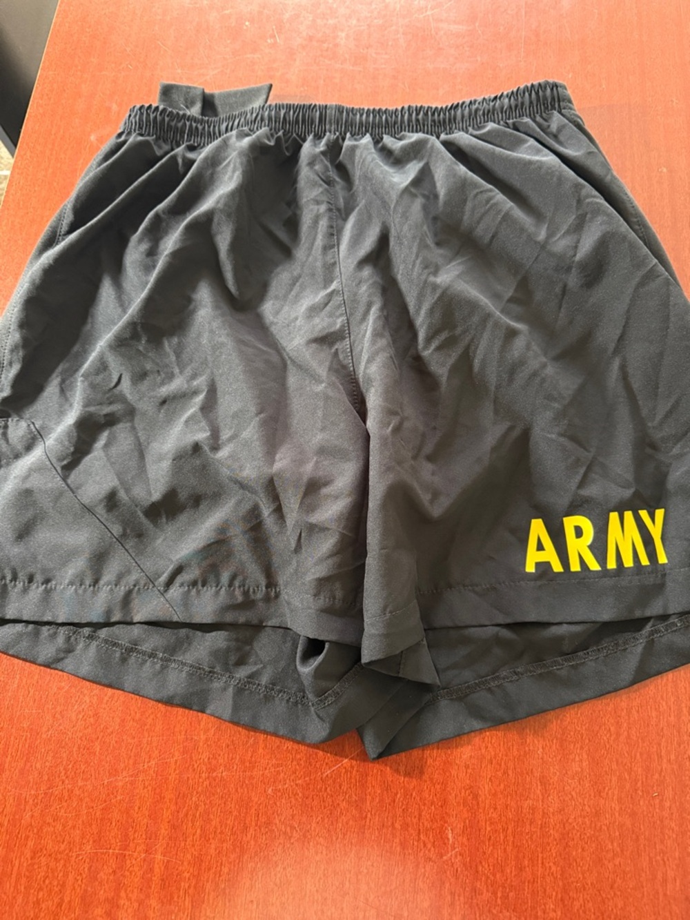 U.S. Army Black Shorts with Yellow ARMY Logo